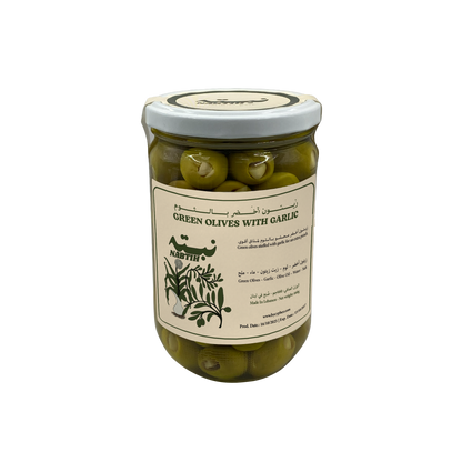 Green Olives with Garlic - Cypher Urban Roastery