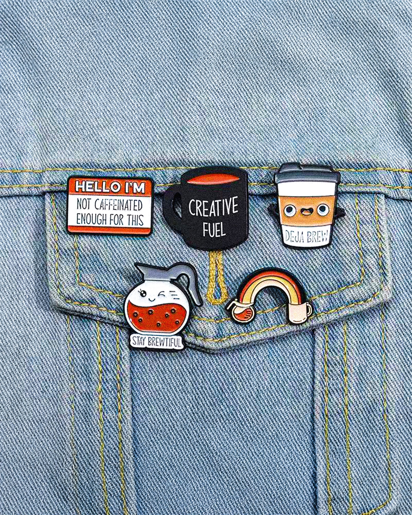 Coffee Cups Enamel Pin