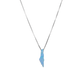 Opal Palestine Map Necklace - Blue Plain Small