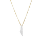 Opal Palestine Map Necklace - White Plain