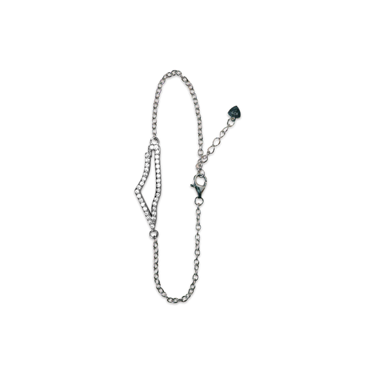 Palestine Map Frame with Cubic Zirconia Stones Bracelet