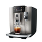 Jura E8 Midnight Silver - dispensing coffee