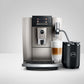 Jura E8 Midnight Silver - side profile