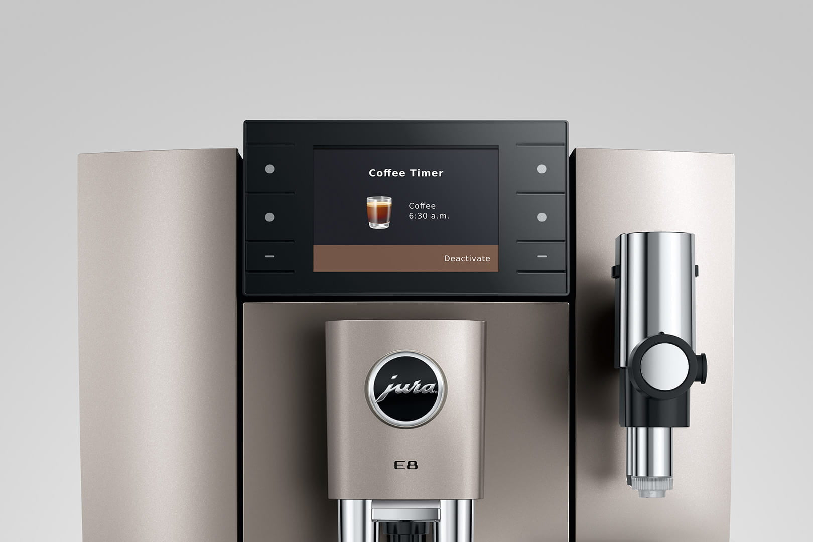 Jura E8 Midnight Silver - cup illumination